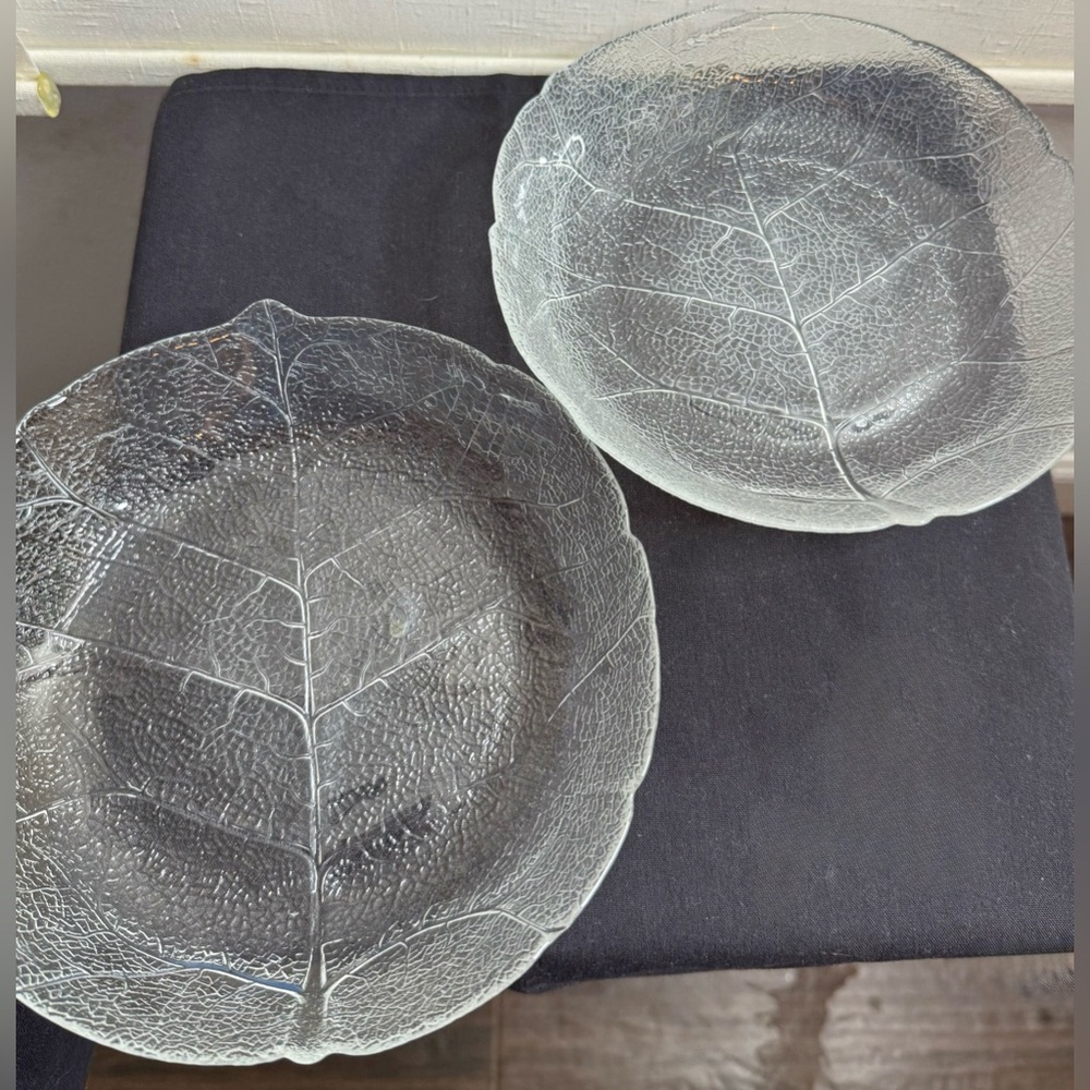 2 Arcoroc Aspen salad plates. 8” France circa 1970s
